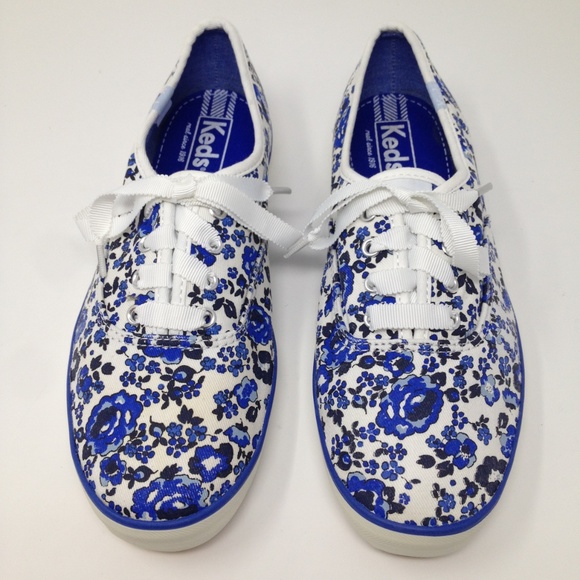 blue and white keds shoes